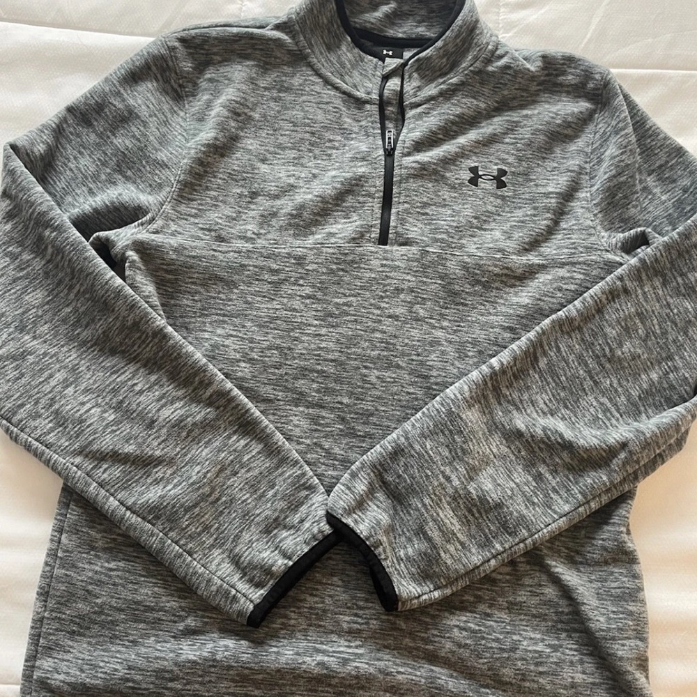 Boys Under Armour 1/4 Zip Long Sleeve Fleece Pullover Sweatshirt-YLG 14-16 EUC - Picture 3 of 5